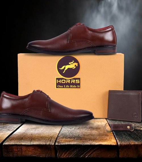 5001-Brown-021-Color-HORRS-Leather-Derby-Shoes-Formal-Office-Shoes-Pair-Branded