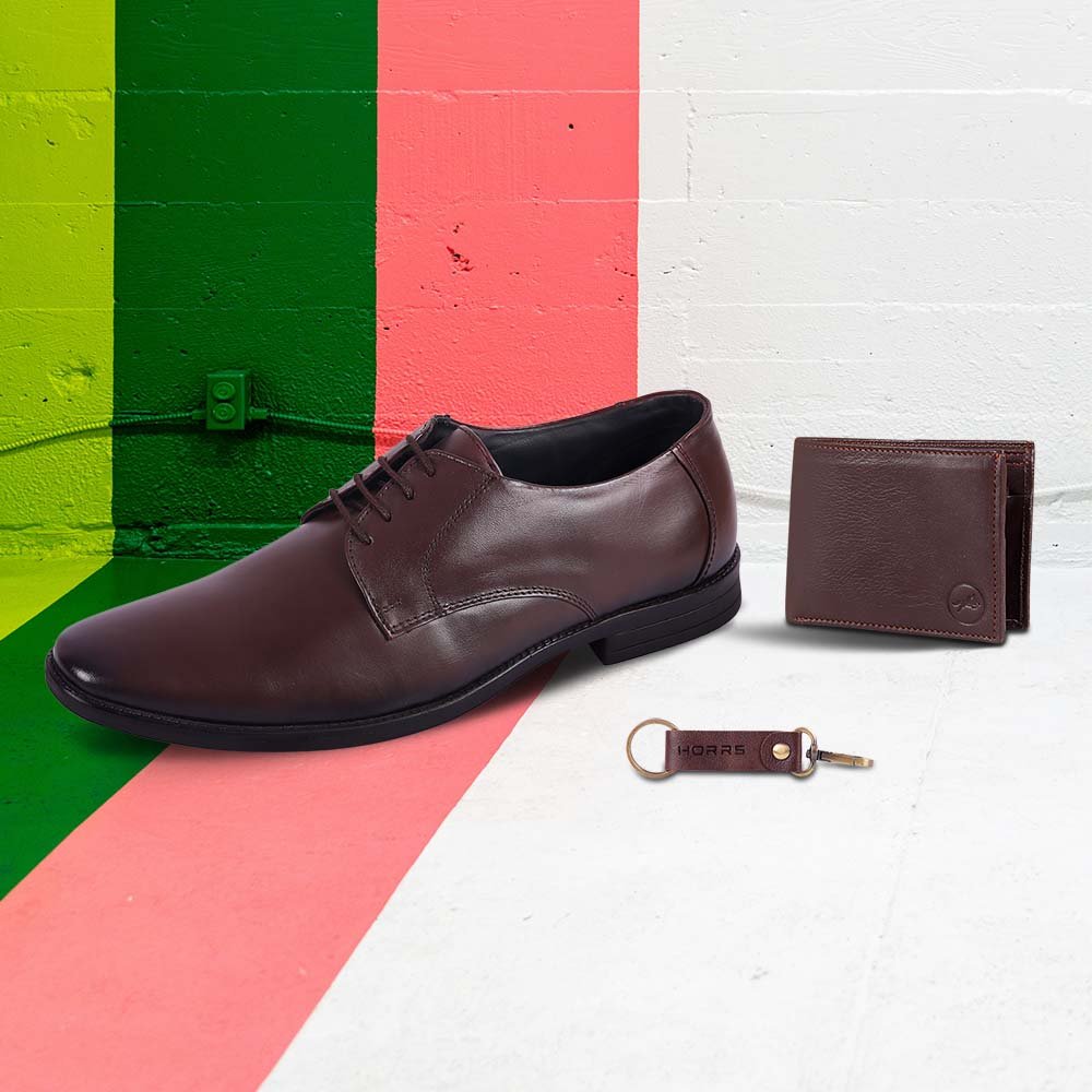 5003-Brown-022-Color-HORRS-Leather-Derby-Shoes-Formal-Office-Shoes-Pair-Branded