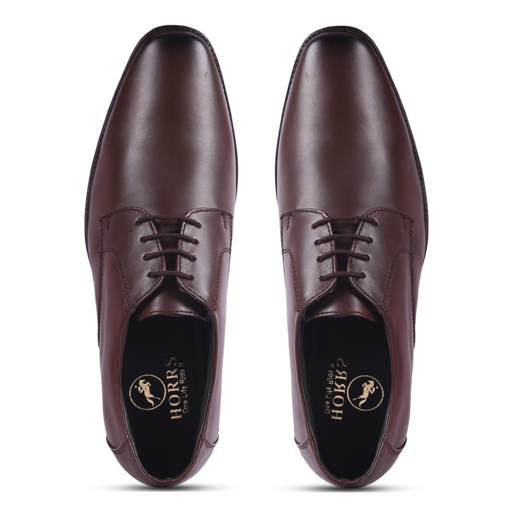 5003-Brown-7-Color-HORRS-Leather-Derby-Shoes-Formal-Office-Shoes-Pair-Branded