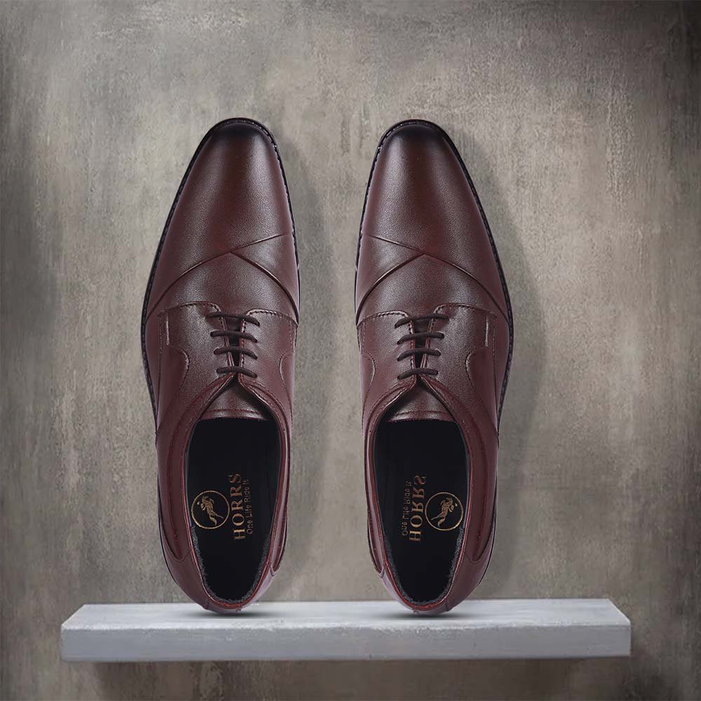 5101-Brown-020-Color-HORRS-Leather-Derby-Shoes-Formal-Office-Shoes-Pair-Branded