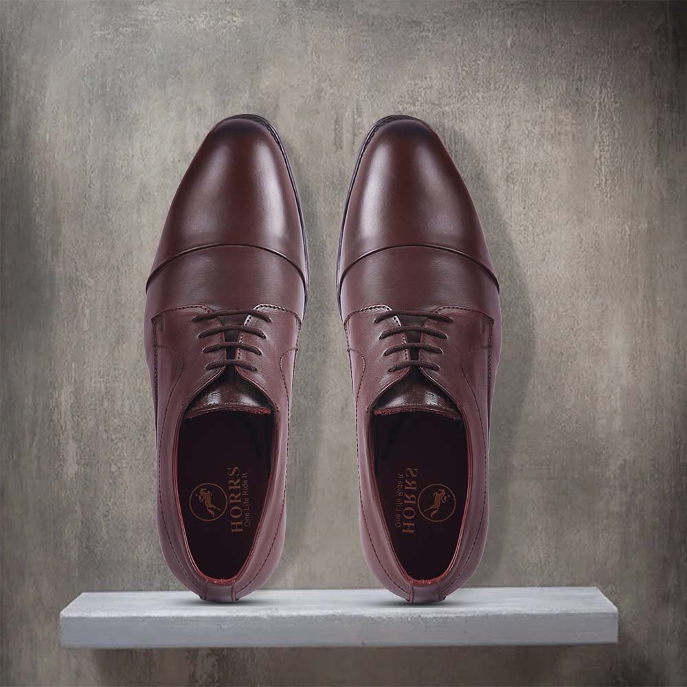 5102-Brown-020-Color-HORRS-Leather-Derby-Shoes-Formal-Office-Shoes-Pair-Branded