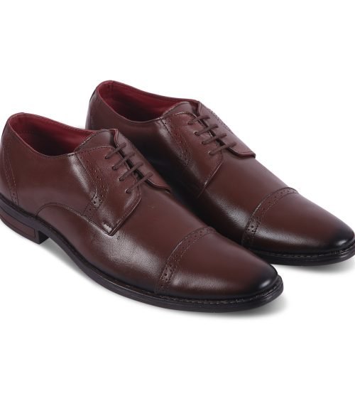 5103-Brown-5-Color-HORRS-Leather-Derby-Shoes-Formal-Office-Shoes-Pair-Branded