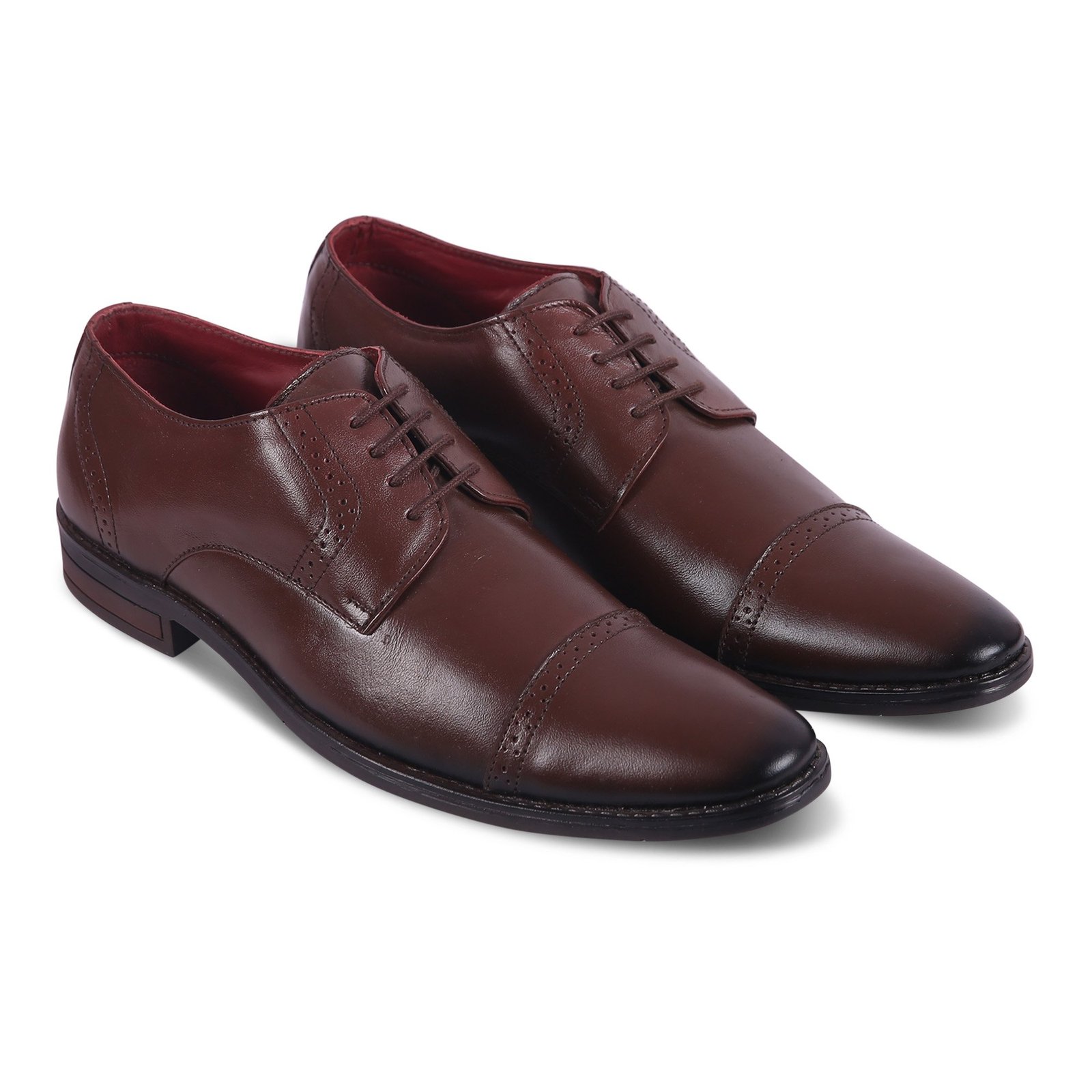 5103-Brown-5-Color-HORRS-Leather-Derby-Shoes-Formal-Office-Shoes-Pair-Branded