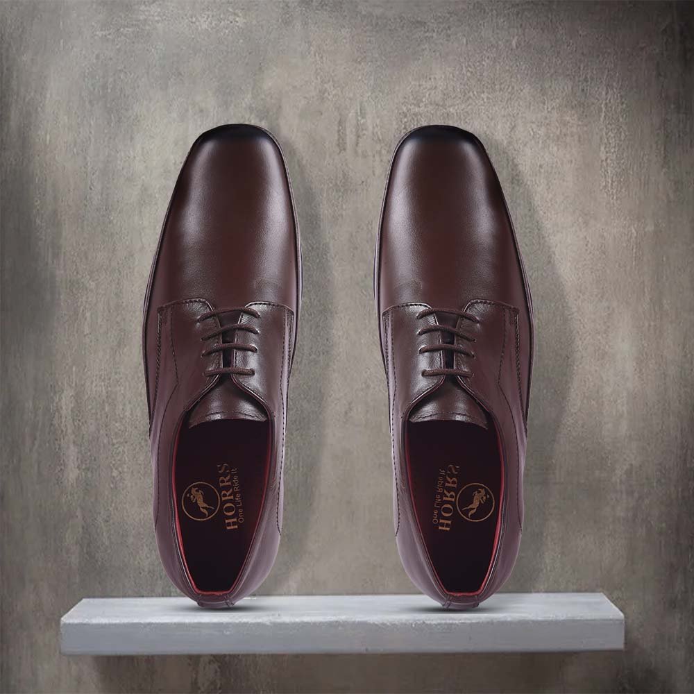 5105-Brown-020-Color-HORRS-Leather-Derby-Shoes-Formal-Office-Shoes-Pair-Branded