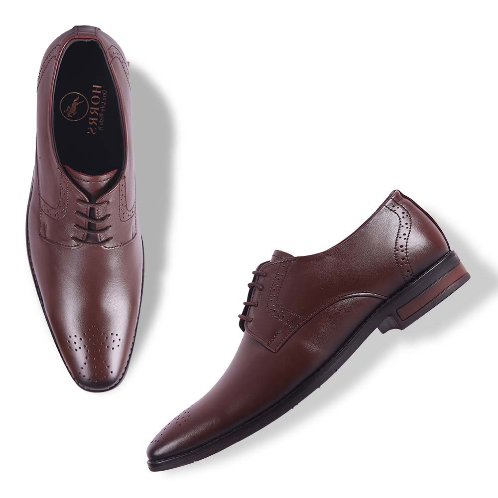 5201-Brown-011-Color-HORRS-Leather-Derby-Shoes-Formal-Office-Shoes-Pair-Branded