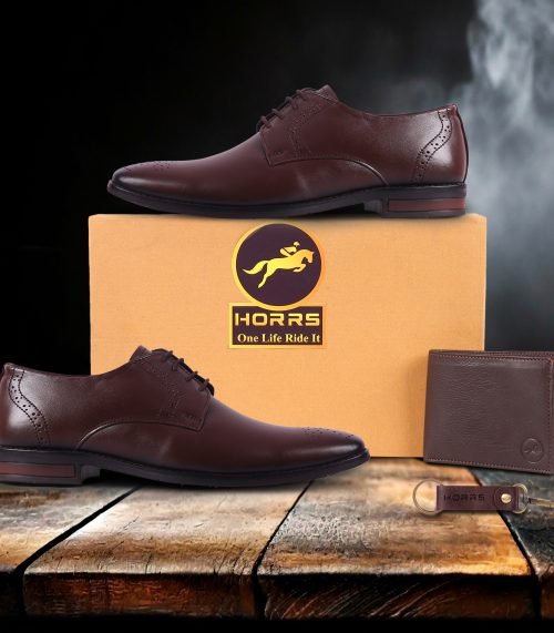 5201-Brown-020-Color-HORRS-Leather-Derby-Shoes-Formal-Office-Shoes-Pair-Branded