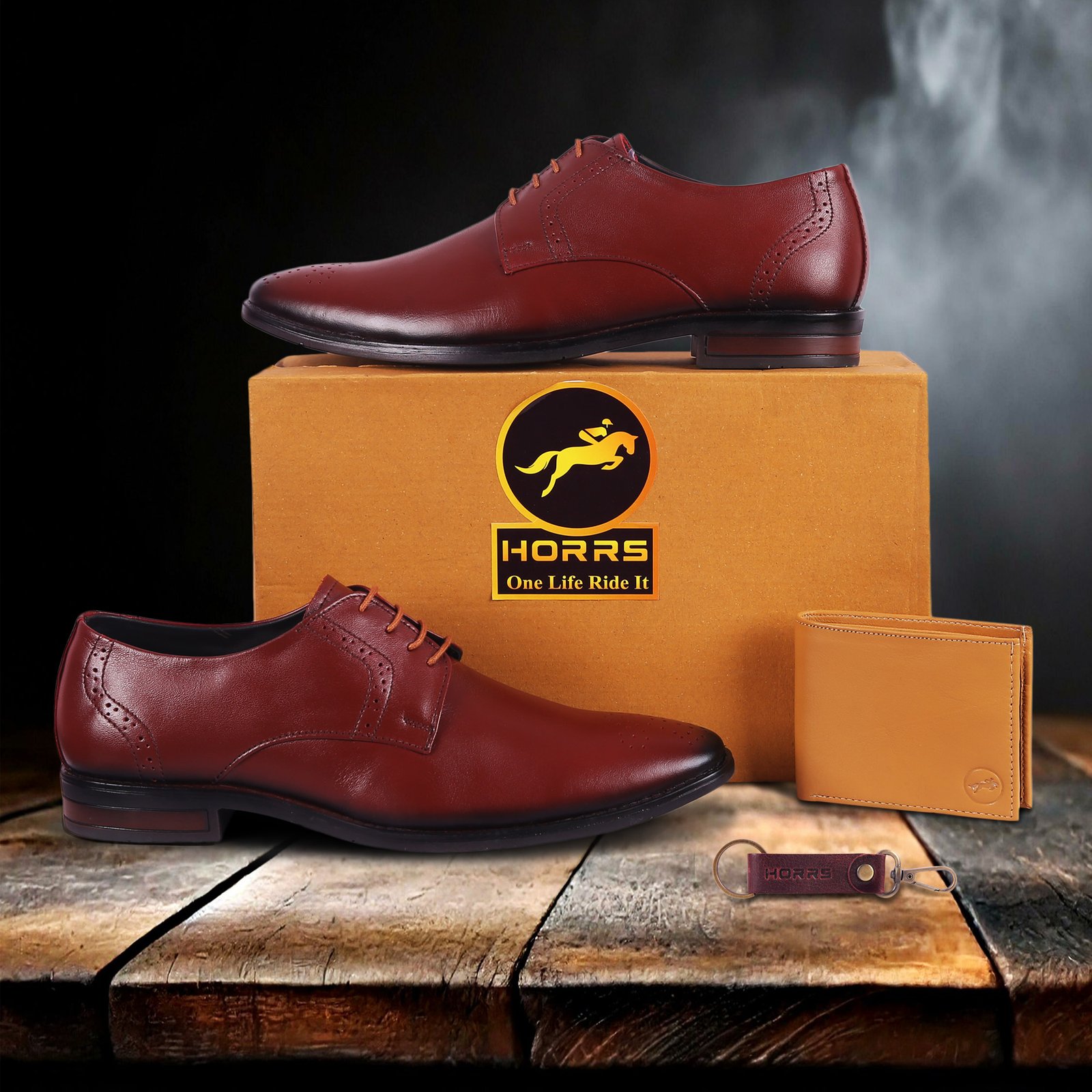 5201-Tan-021-Color-HORRS-Leather-Derby-Shoes-Formal-Office-Shoes-Pair-Branded