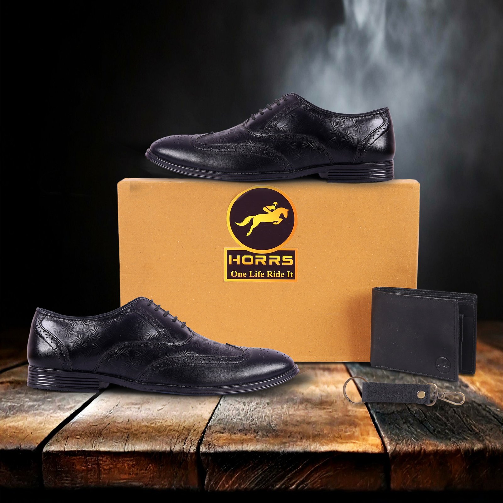 6001-Black-021-Color-HORRS-Leather-Brogue-Shoes-Formal-Office-Shoes-Pair-Branded