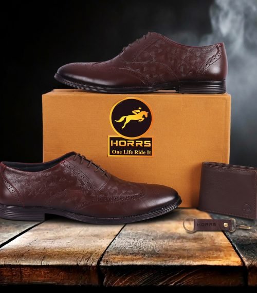 6001-Brown-021-Color-HORRS-Leather-Brogue-Shoes-Formal-Office-Shoes-Pair-Branded
