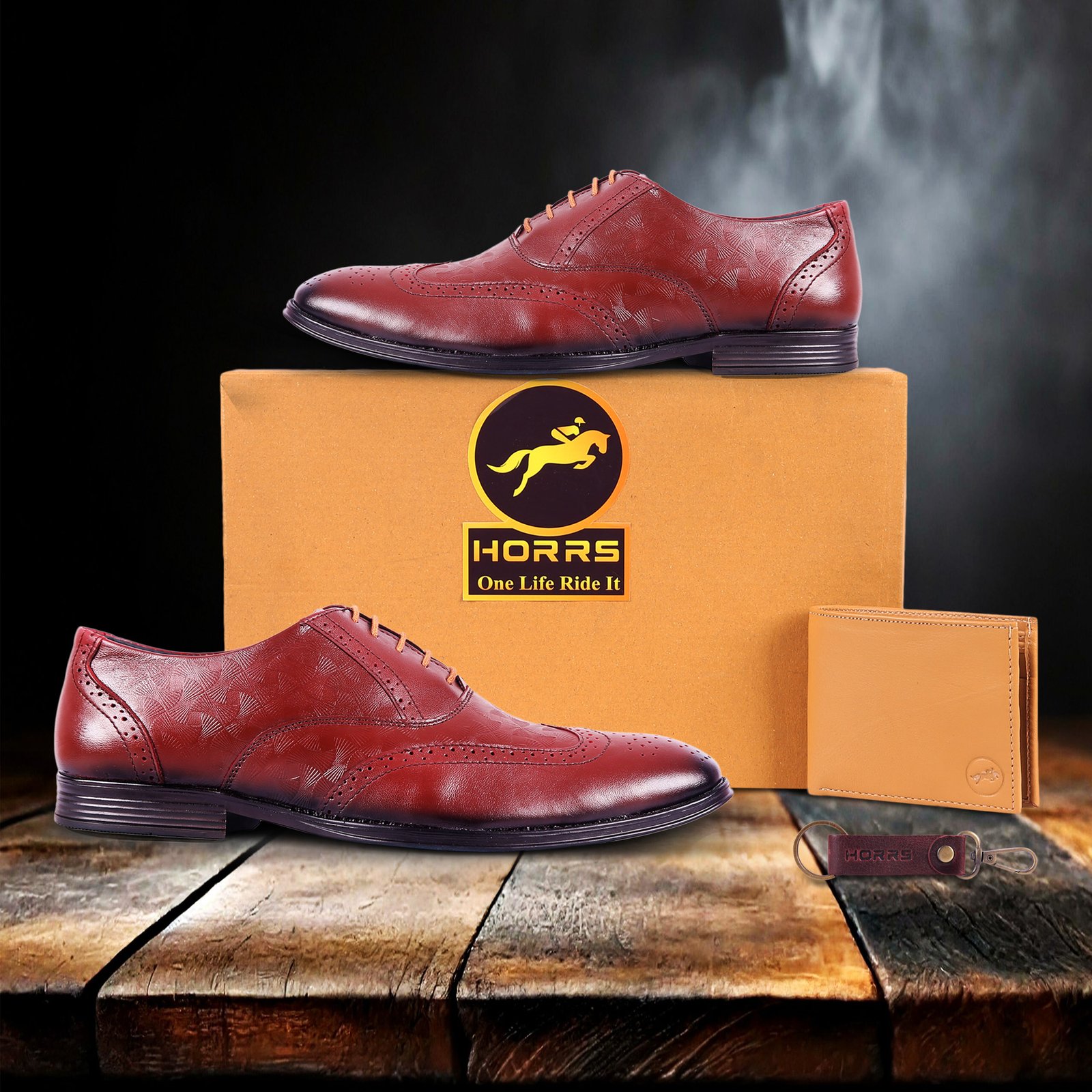 6001-Tan-021-Color-HORRS-Leather-Brogue-Shoes-Formal-Office-Shoes-Pair-Branded