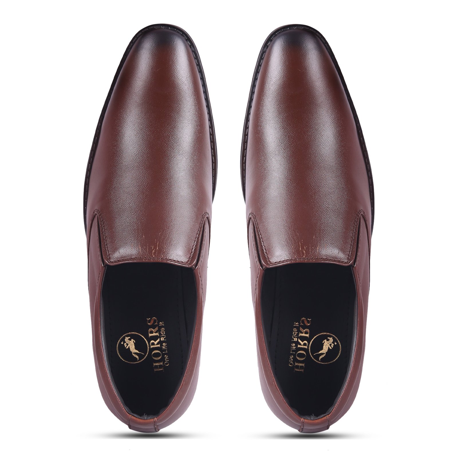 7001-Brown-7-Color-HORRS-Leather-Moccasin-Loafer-Shoes-Formal-Office-Shoes-Pair-Branded